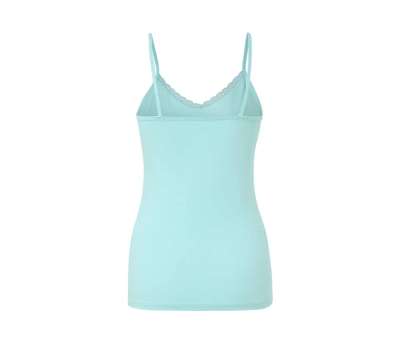 Maillot de corps bleu avec de la dentelle sur le dessus. 2 maillots de corps