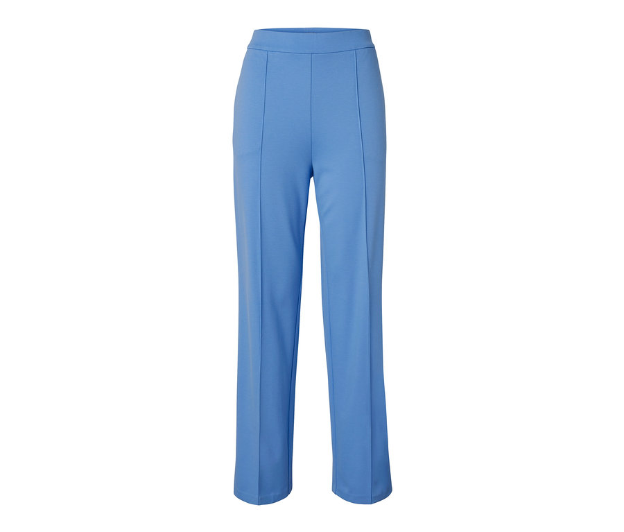 Pantalon en jersey bleu clair avec passepoil.