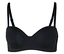 Soutien-gorge noir sans bretelles avec bretelles réglables.