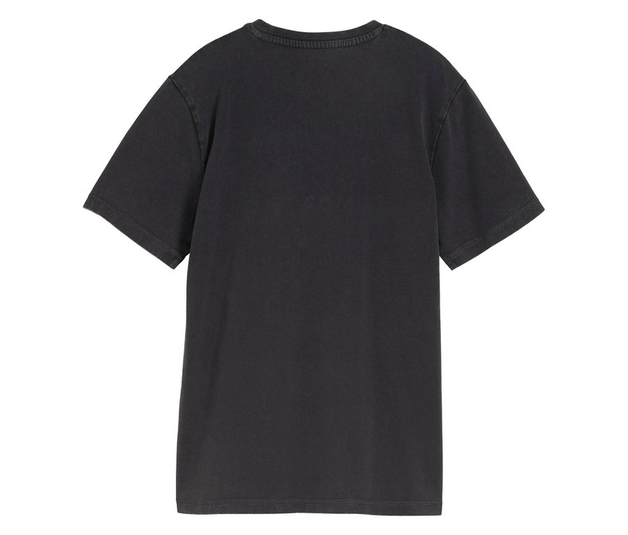 T-shirt enfant Tom Tailor Basic avec effet délavé, coal grey vu de derrière.