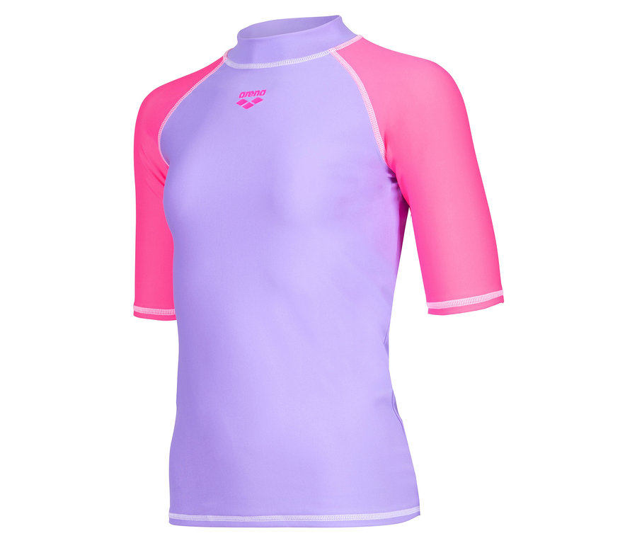 Haut Arena violet avec manches roses