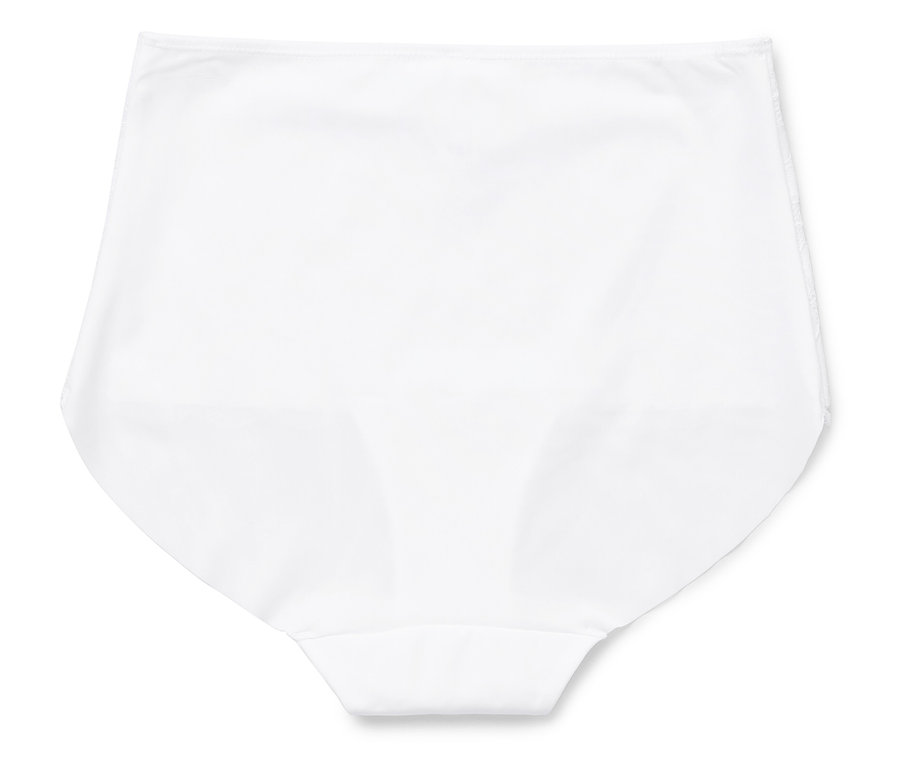 Culotte blanche taille haute sur fond neutre.