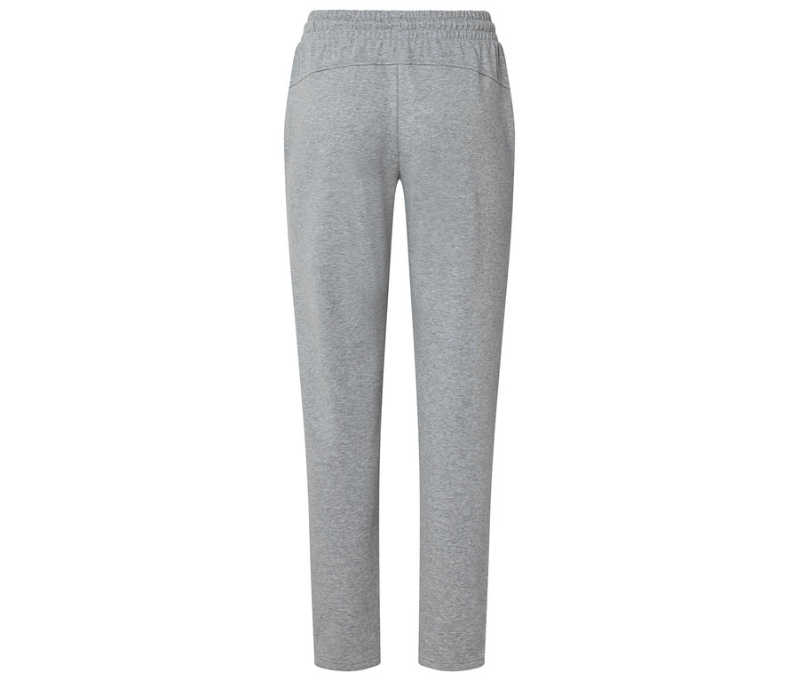 Pantalon de survêtement gris avec taille élastique, photographié de dos.