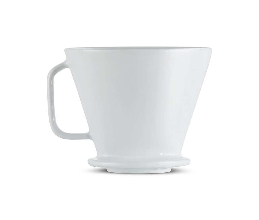 Filtre à café manuel blanc, taille 4.