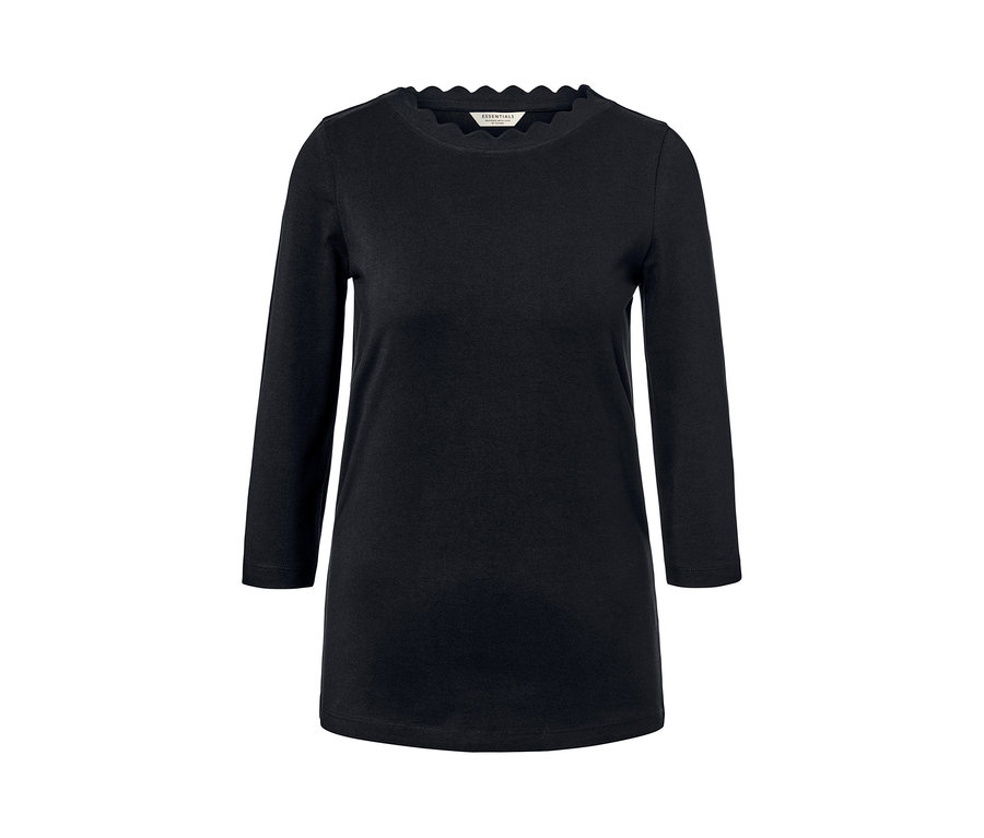 T-shirt noir manches 3/4.