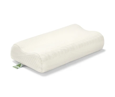 Un oreiller cervical irisette® greenline sur fond blanc.