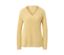 Pull en maille jaune.