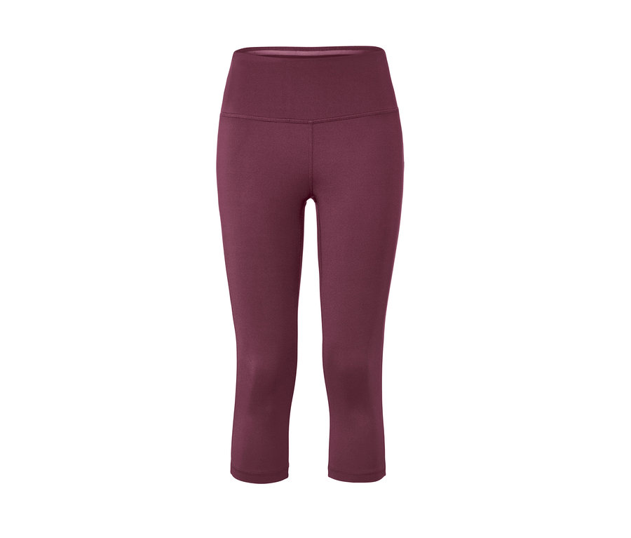 Collant de sport 3/4 prune.