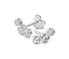 Puces d’oreille avec arc en zircons en argent 925
