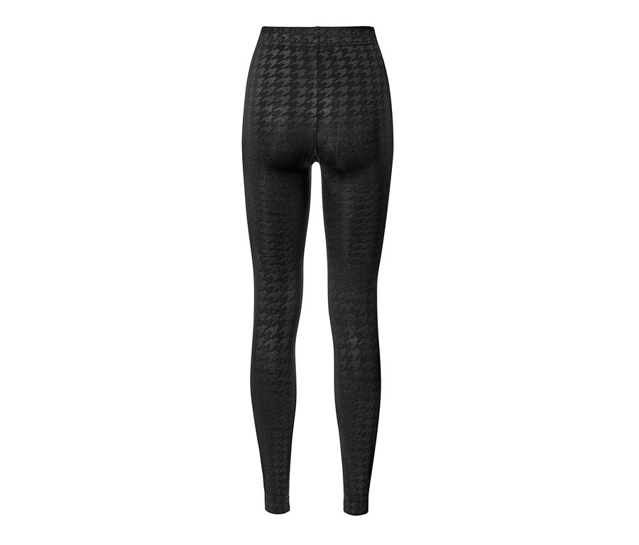 Legging thermique noir avec motif en relief.