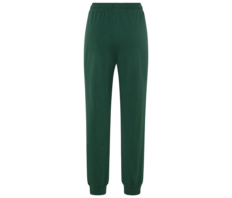 Pantalon de jogging vert avec taille élastique et poignets.