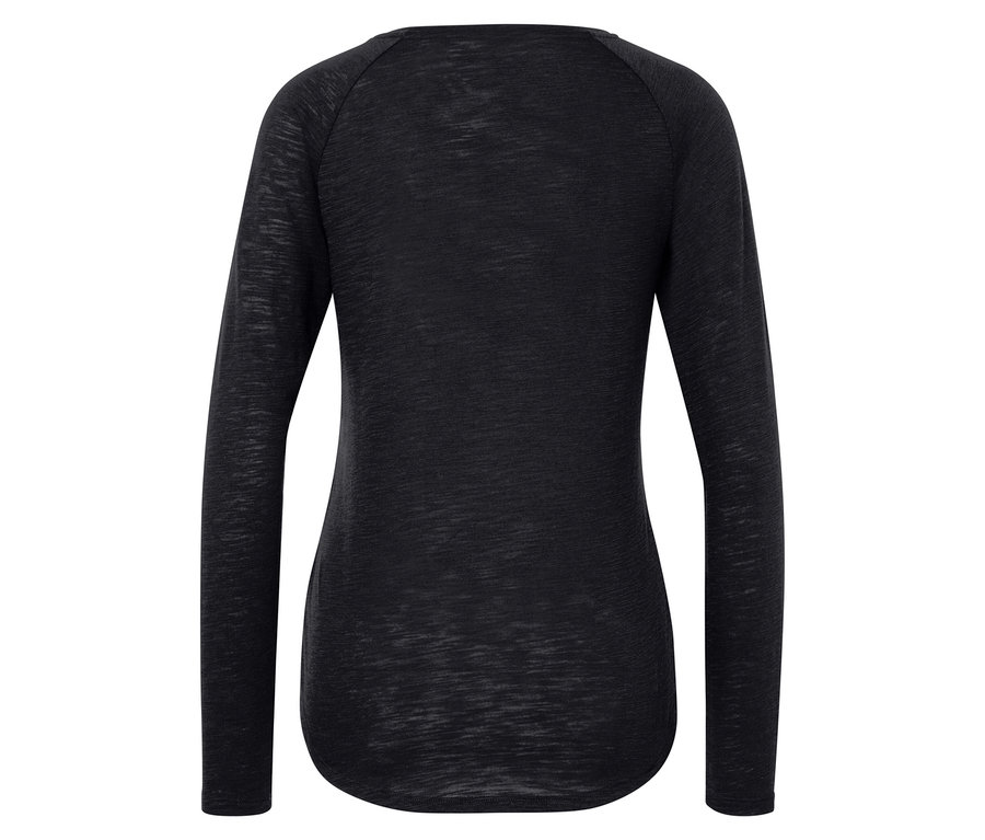 T-shirt noir à manches longues vu de dos.