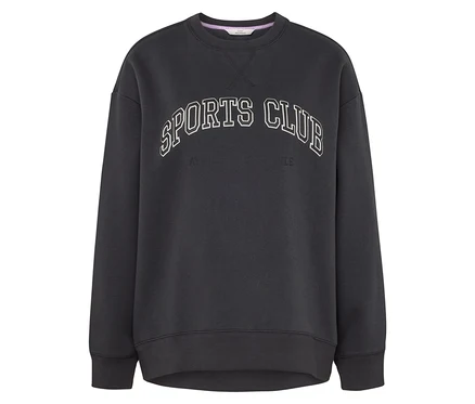 Sweat-shirt gris foncé avec l'inscription SPORTS CLUB.