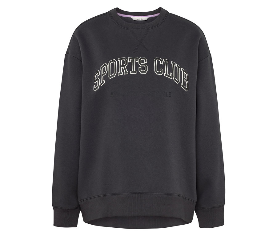 Sweat-shirt gris foncé avec l'inscription SPORTS CLUB.