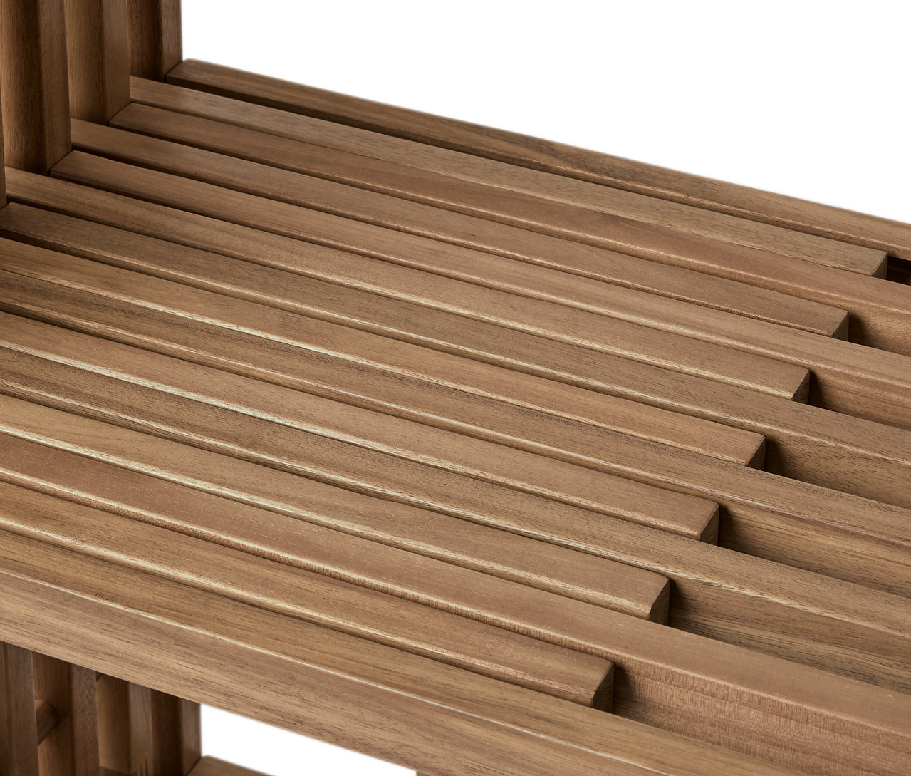 Détail d'une étagère à gradins extensible «FLEKSIBEL».