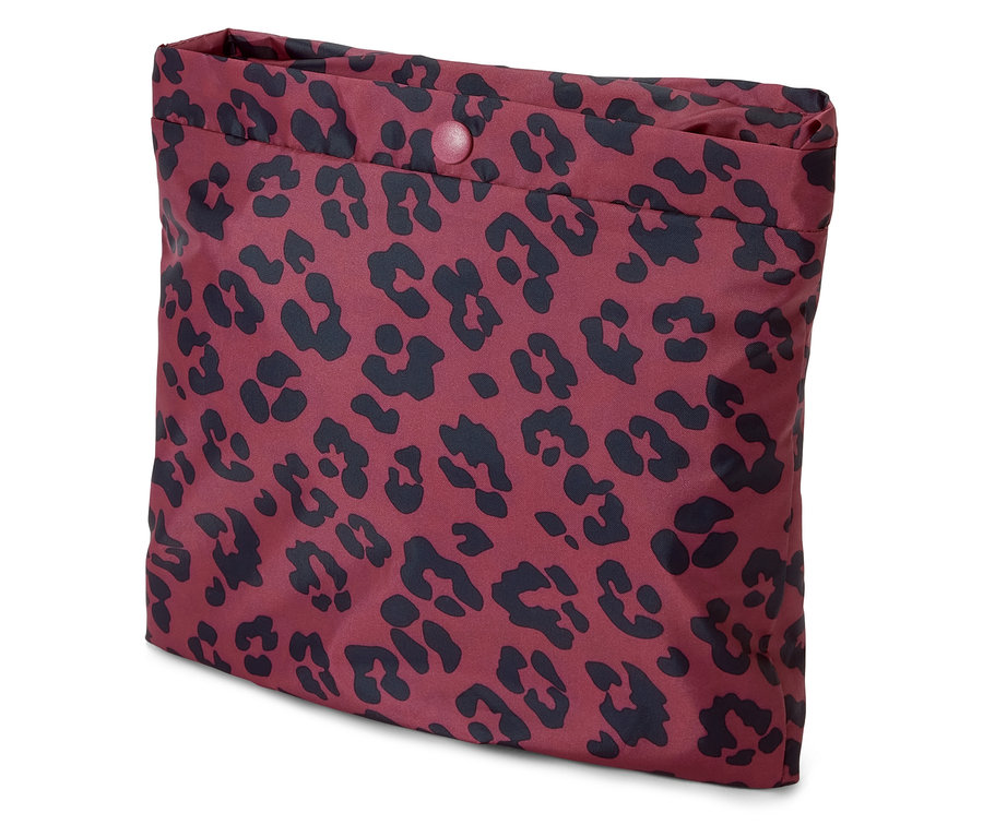 Poncho de pluie pour enfant plié, rose avec imprimé allover.