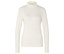 Blouse à col montant crème.