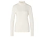 Blouse à col montant crème.