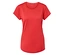 T-shirt rouge à manches courtes sur fond blanc.