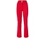 Pantalon rouge évasé sur fond blanc.