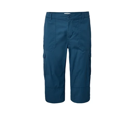 Bermuda cargo bleu longueur 3/4.
