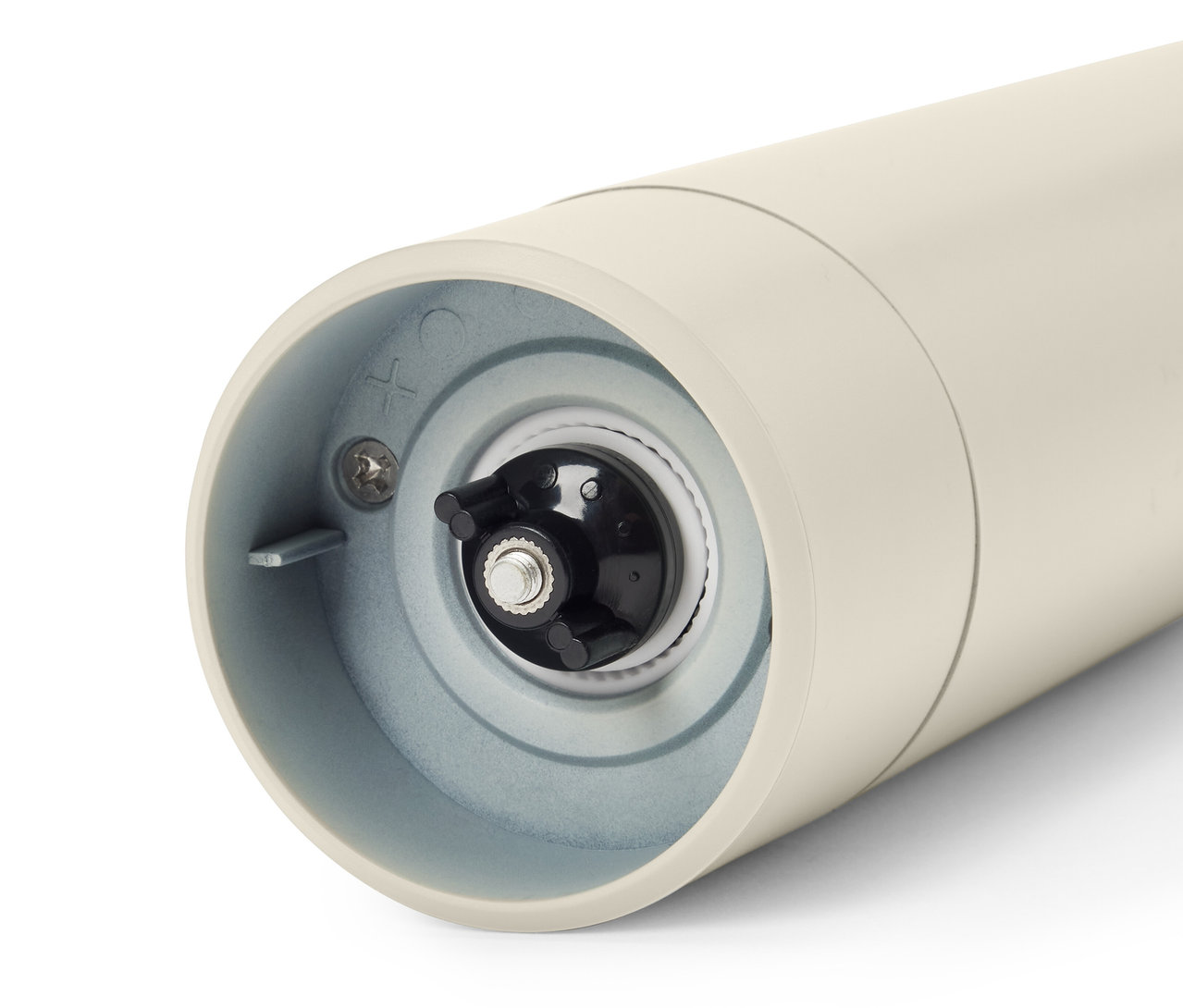 Détail d'un moulin à sel ou à épices électrique.