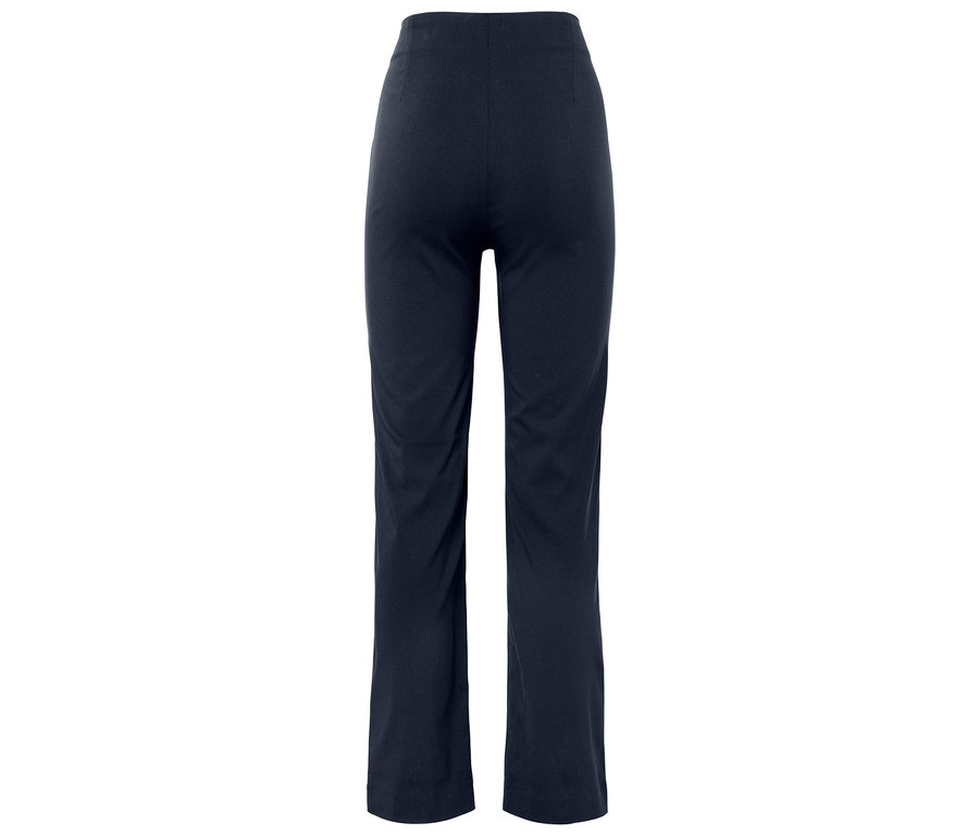 Pantalon bleu foncé montré de dos.