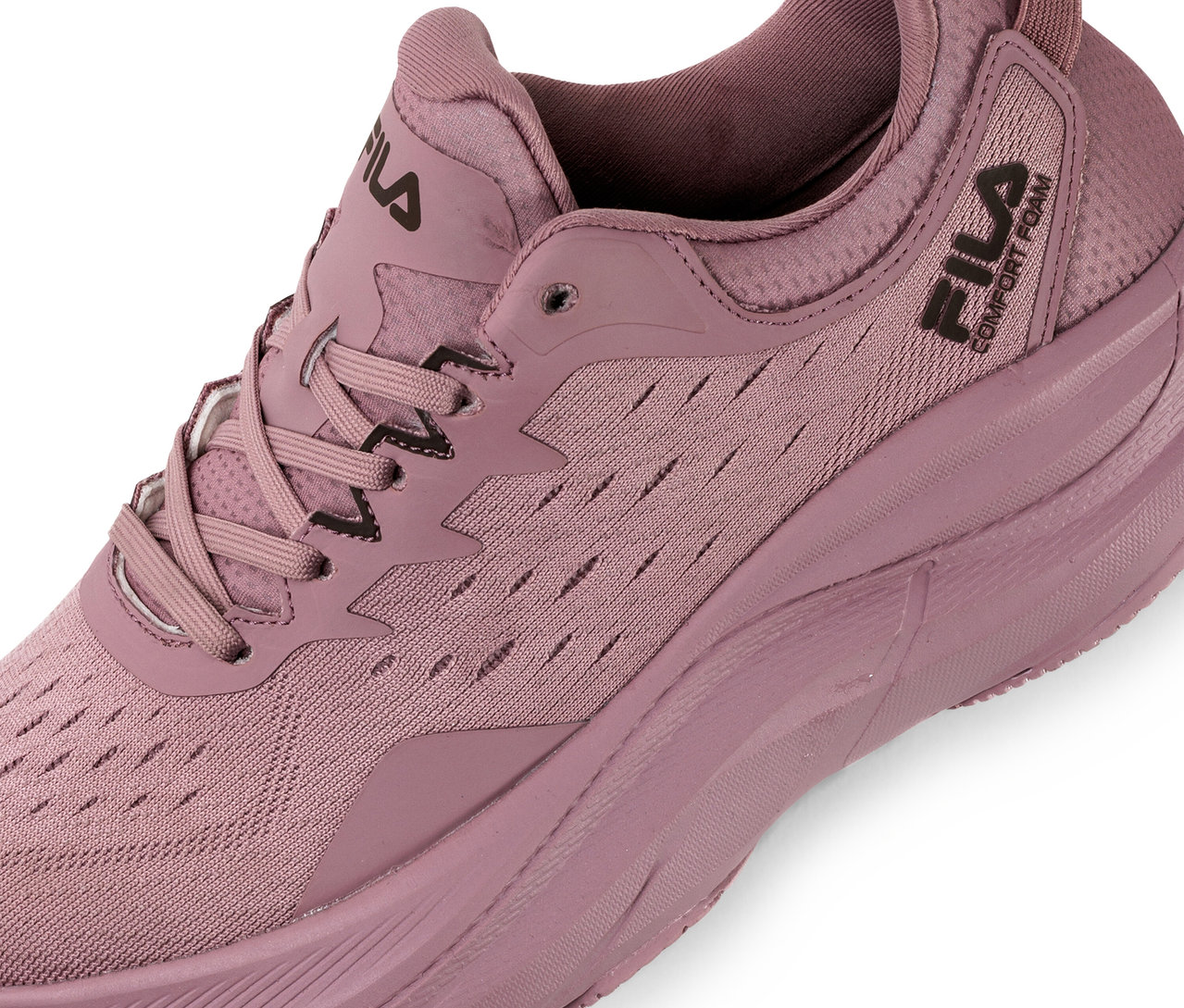 Gros plan d'une basket pour femme FILA Retron en mauve shadow.