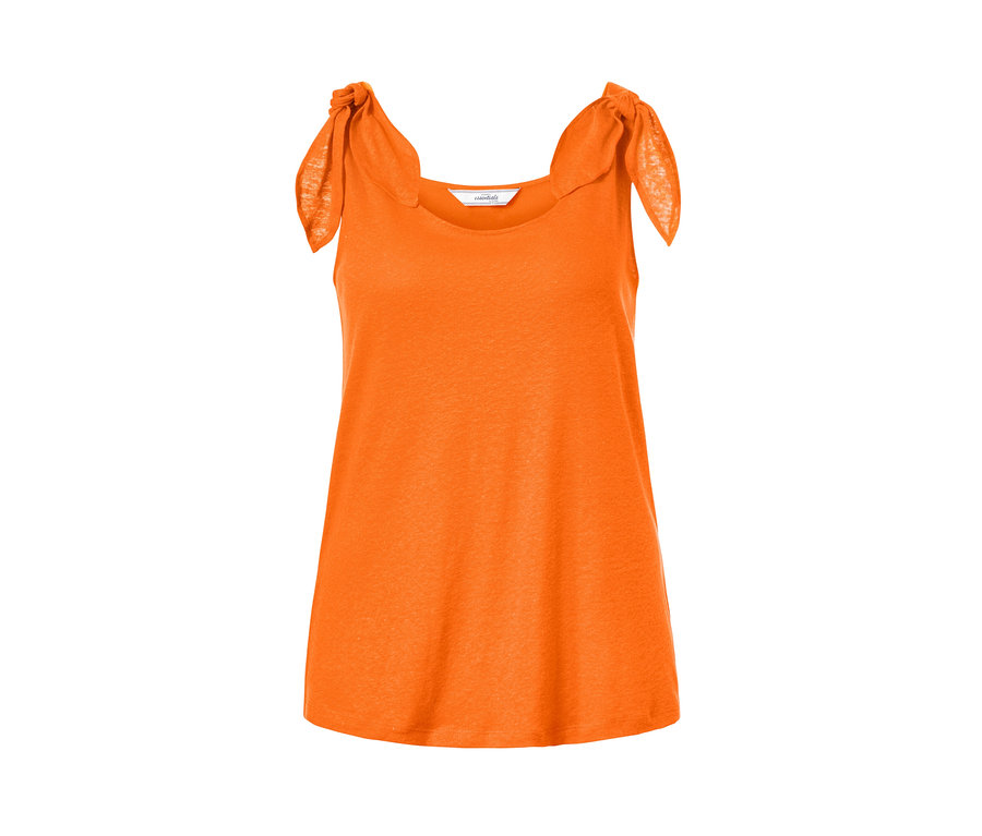 Top noué orange.