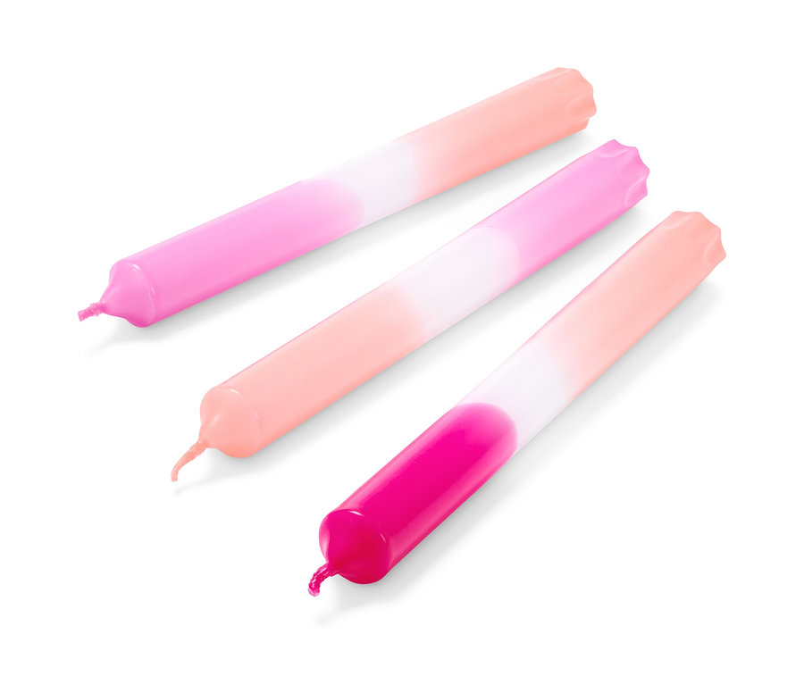 3 bougies longues