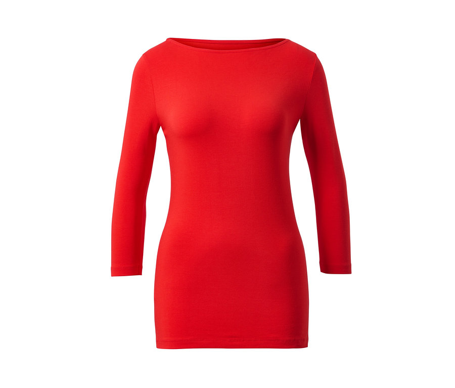 T-shirt rouge manches 3/4.