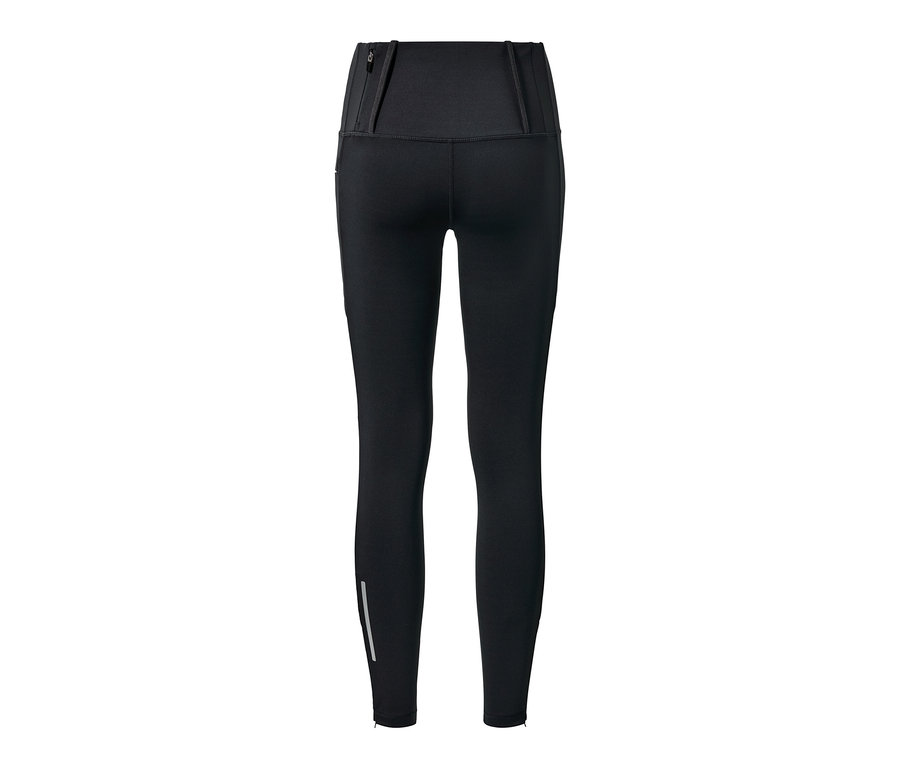 Legging de course à pied haute performance noir vu de dos.