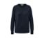 Pull en maille fine de mérinos bleu foncé.