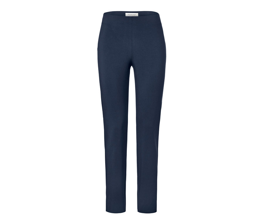 Pantalon stretch bleu foncé.