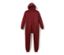 Cache-couche lounge rouge pour enfants avec capuche et fermeture éclair.