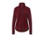 Veste en maille polaire, rouge foncé - Rouge cerise chiné