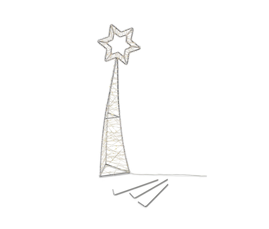 Décoration étoile filante LED, petit, debout.