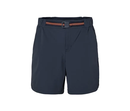 Short de randonnée fonctionnel avec une ceinture orange.