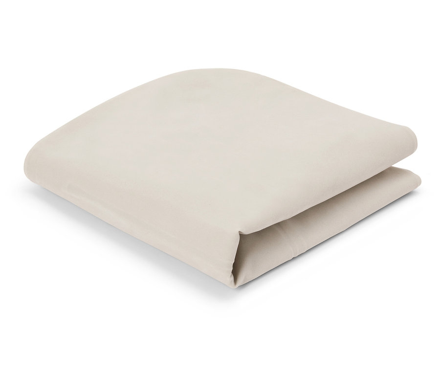 Tissu beige clair plié.