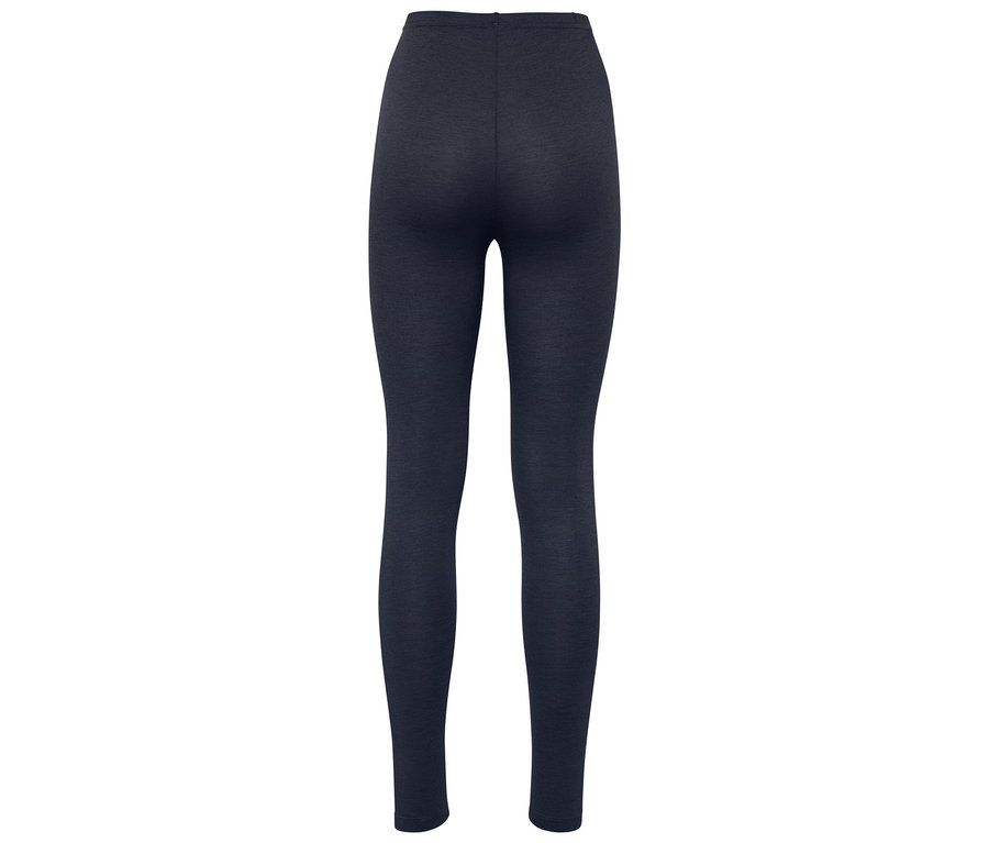 Vue arrière d'un legging bleu foncé.