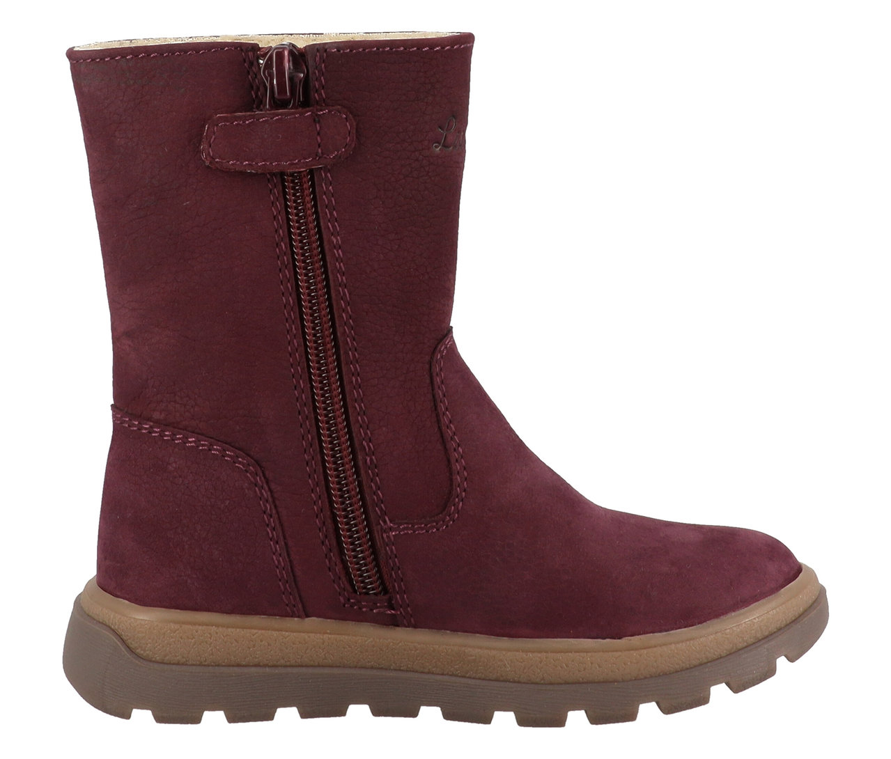 Une botte violette LURCHI »Romisha-TEX« sur fond blanc.