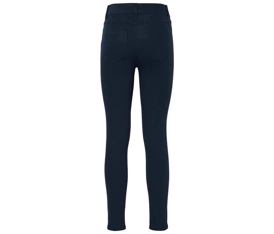 Vue arrière d'un legging bleu marine pour femmes.