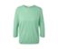 Pull-over en maille fine vert clair avec soie.