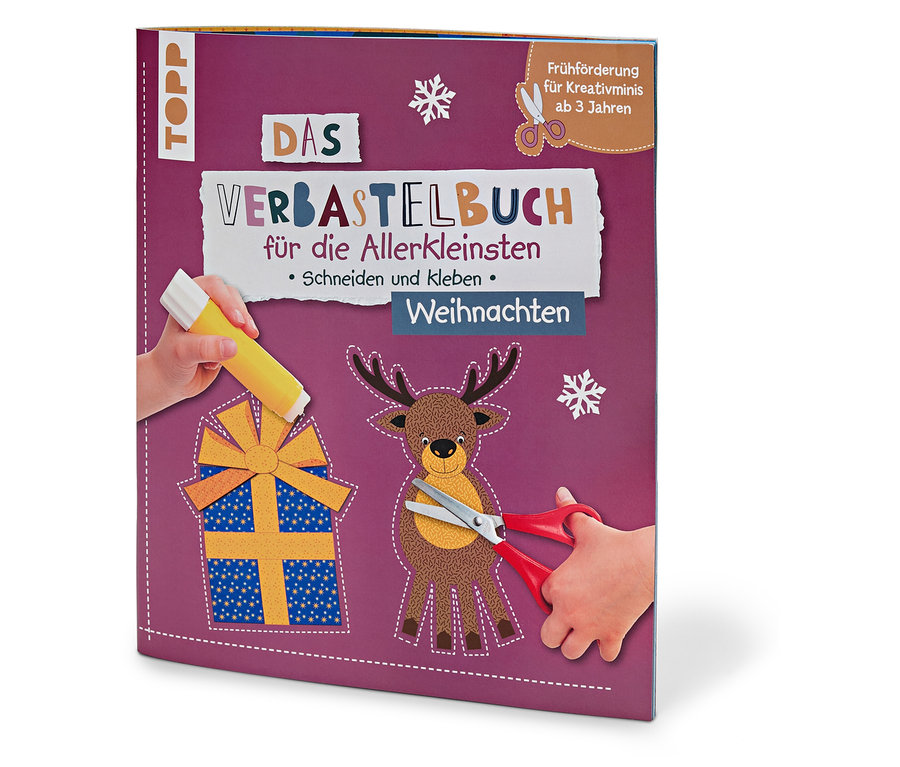 Gros plan sur le livre »Das Verbastelbuch für die Allerkleinsten – Weihnachten«.