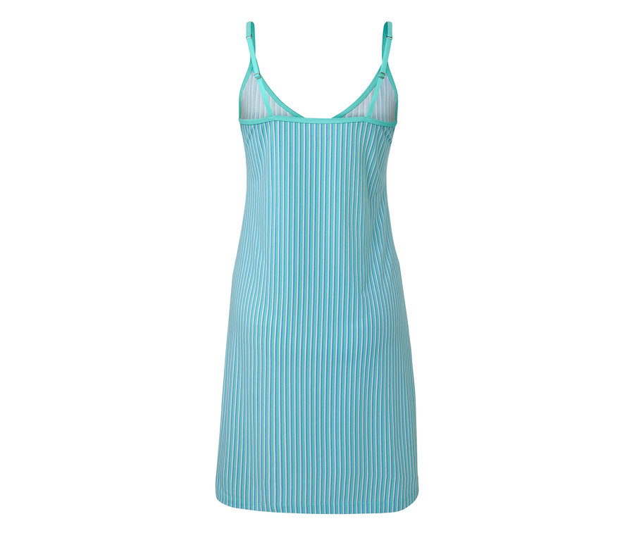 Chemise de nuit à bretelles rayée.