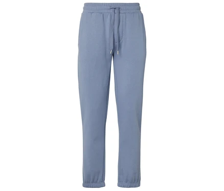 Pantalon de jogging bleu clair avec cordon de serrage.