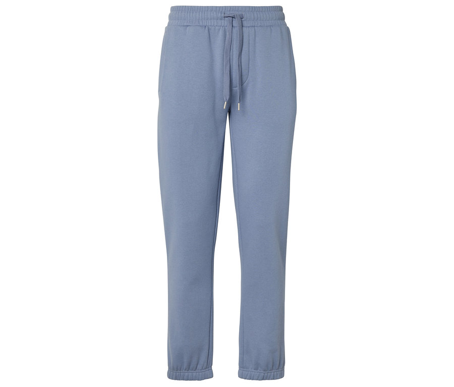 Pantalon de jogging bleu clair avec cordon de serrage.