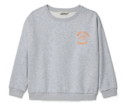 Sweatshirt pour enfant avec des épaules tombantes, gris