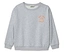Sweat-shirt gris avec inscription orange "West Coast Surfing".