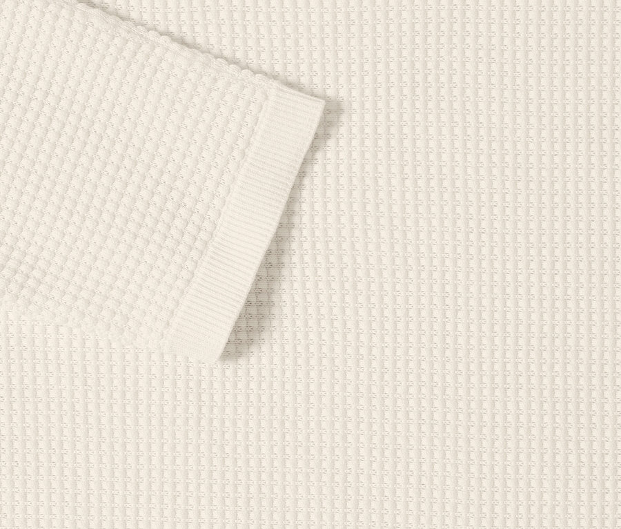 Gros plan d'un pull en maille fine CECIL couleur crème à manches courtes avec étiquette au col.